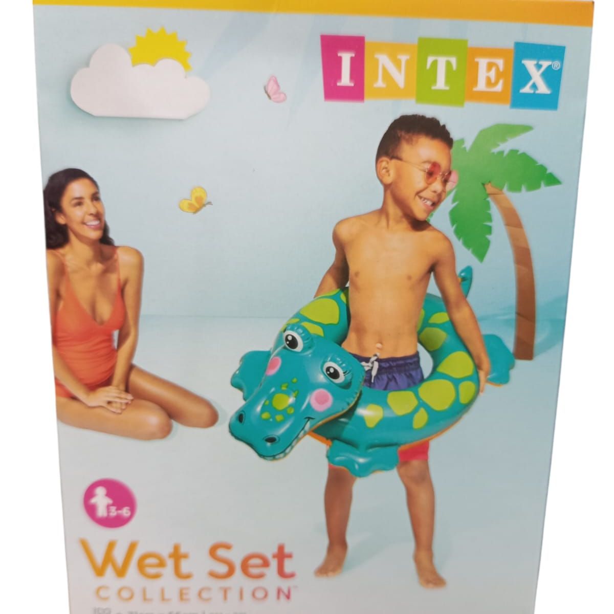 INTEX - FLOTADOR COCODRILO VERDE