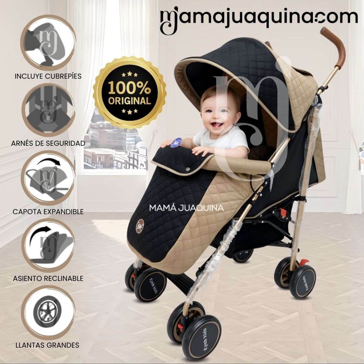 KIDS - Coche Bastón  «ISABEL» Beige