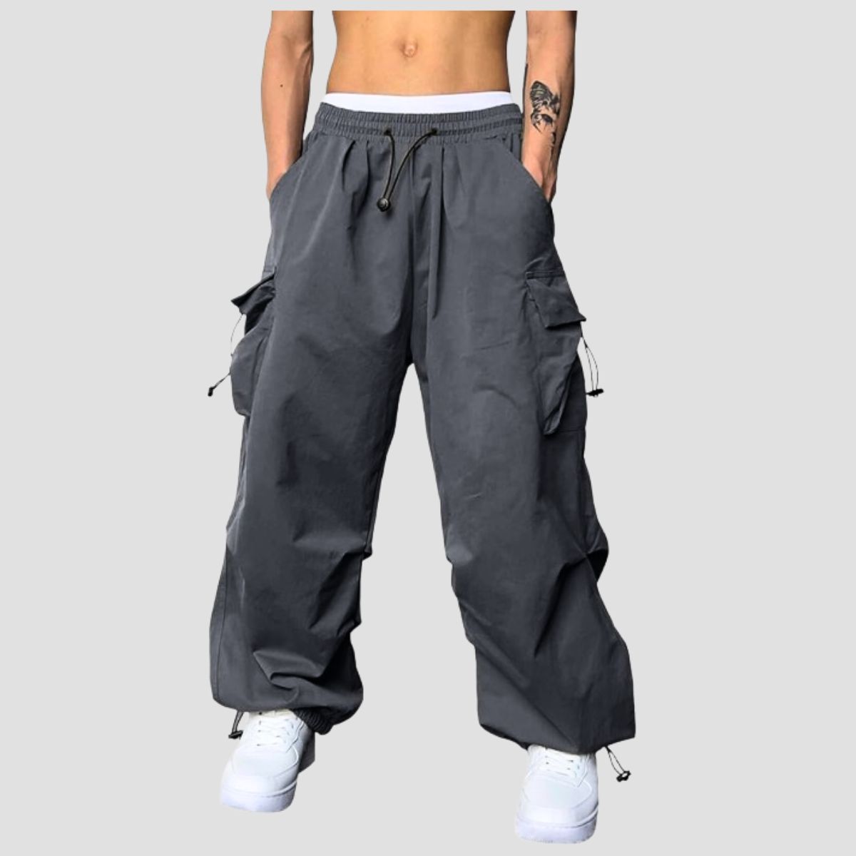 ENKI - Pantalón Cargo Parachute Varón - Estilo Urbano y Funcional