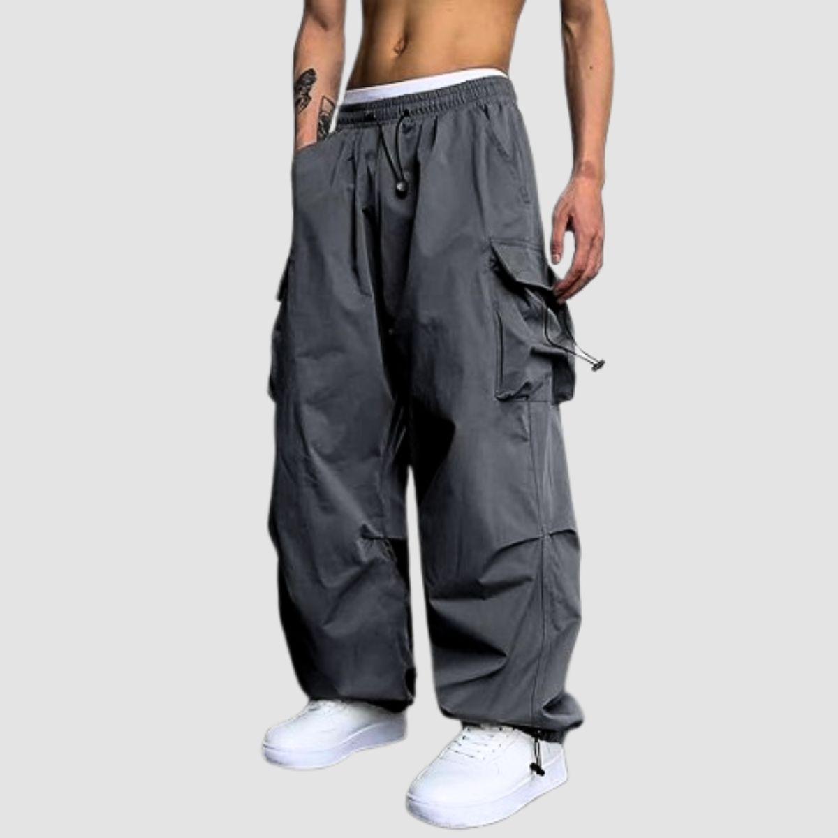 ENKI - Pantalón Cargo Parachute Varón - Estilo Urbano y Funcional