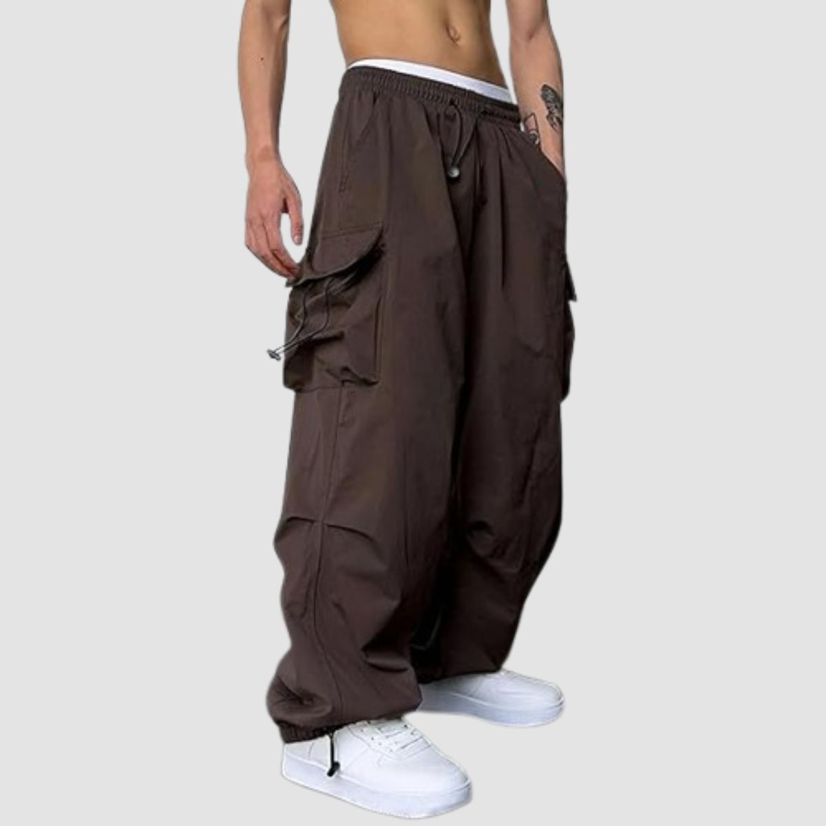 ENKI - Pantalón Cargo Parachute Varón - Estilo Urbano y Funcional