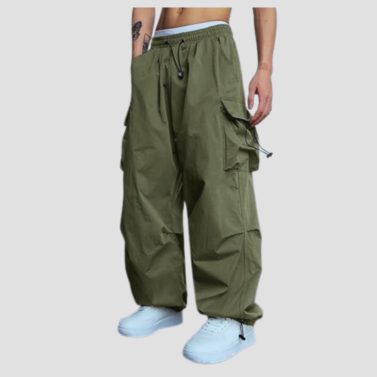 ENKI - Pantalón Cargo Parachute Varón - Estilo Urbano y Funcional