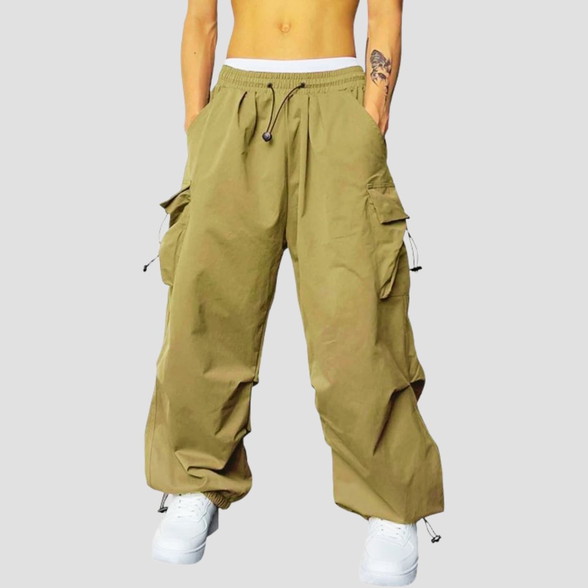 ENKI - Pantalón Cargo Parachute Varón - Estilo Urbano y Funcional