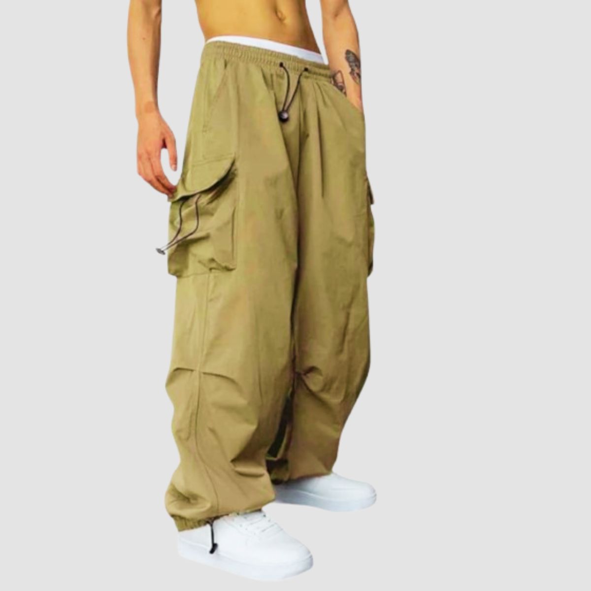 ENKI - Pantalón Cargo Parachute Varón - Estilo Urbano y Funcional