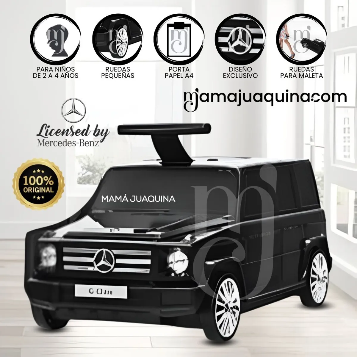 MERCEDES - Correpasillo de arrastre Maleta Buggie «BUGGIE BAG» Black