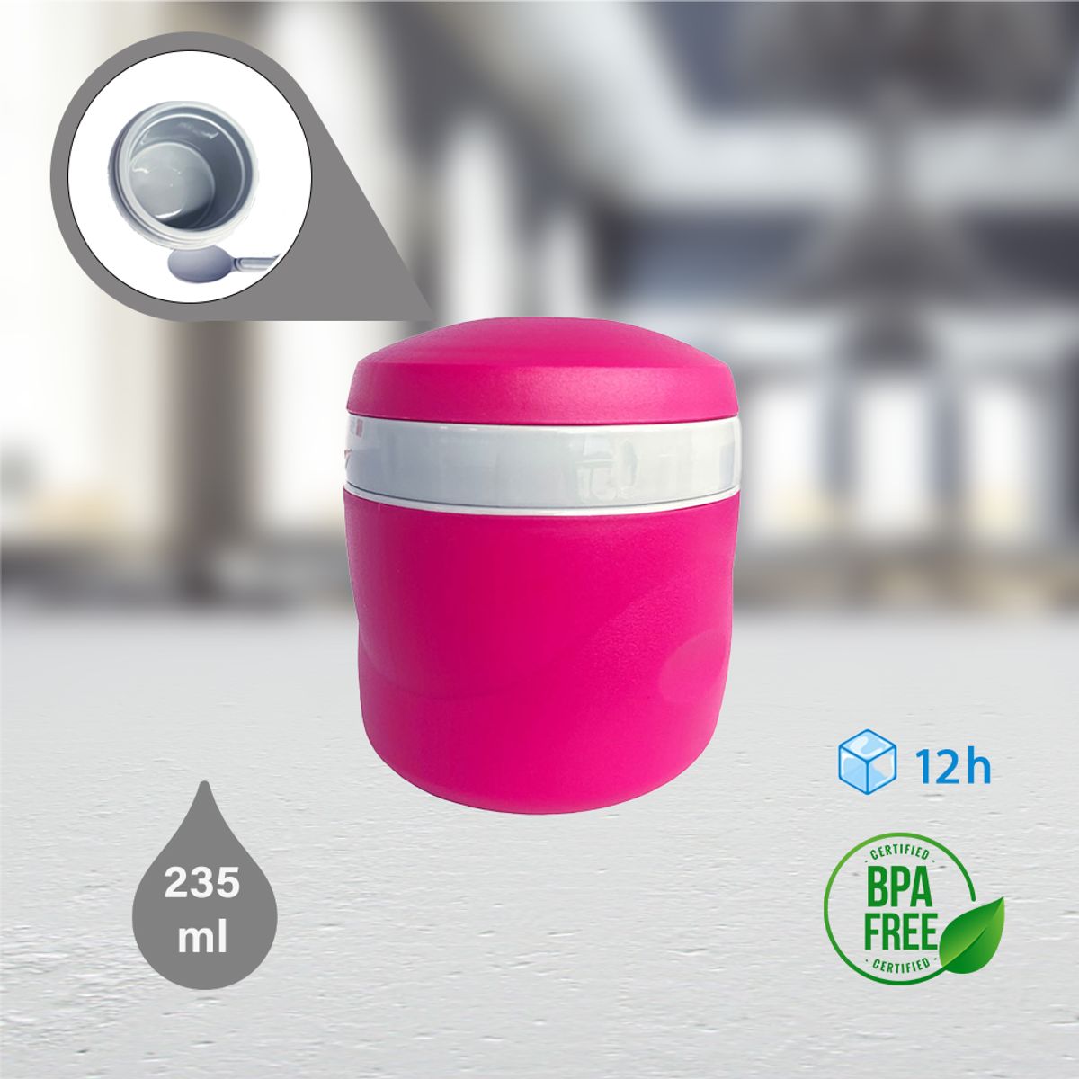 THERMOS - Thermos conservador de comida Snack Jack Rosado 235 ml