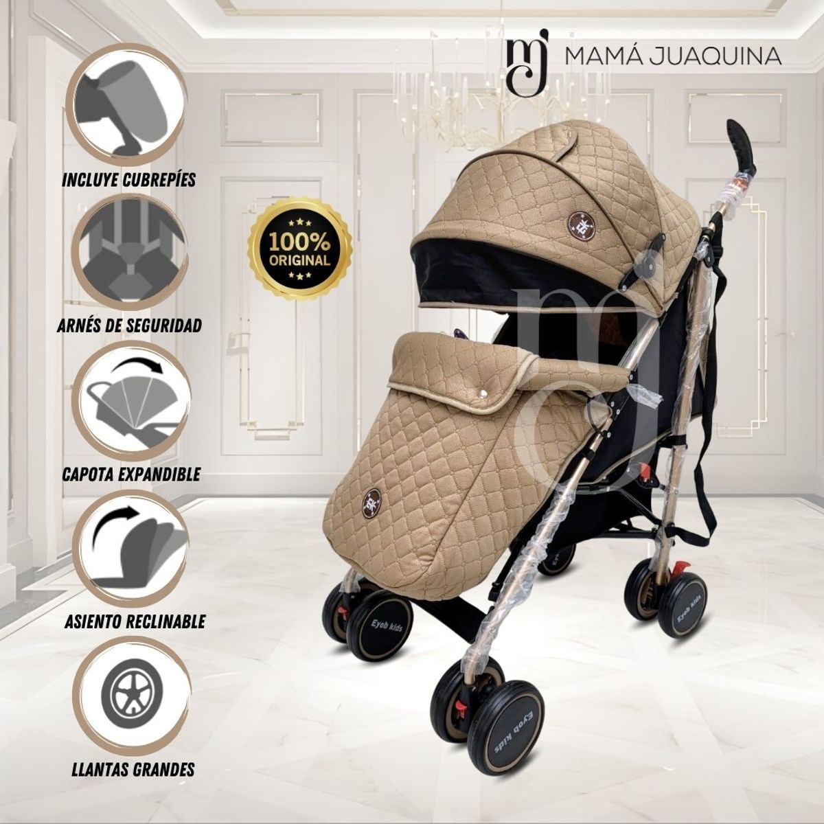 KIDS - Coche Bastón  «ISABEL PRO» Beige