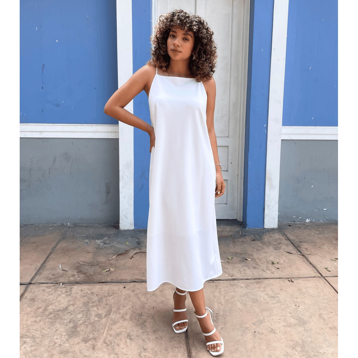 EQUI - Vestido Scuba Largo Rosé