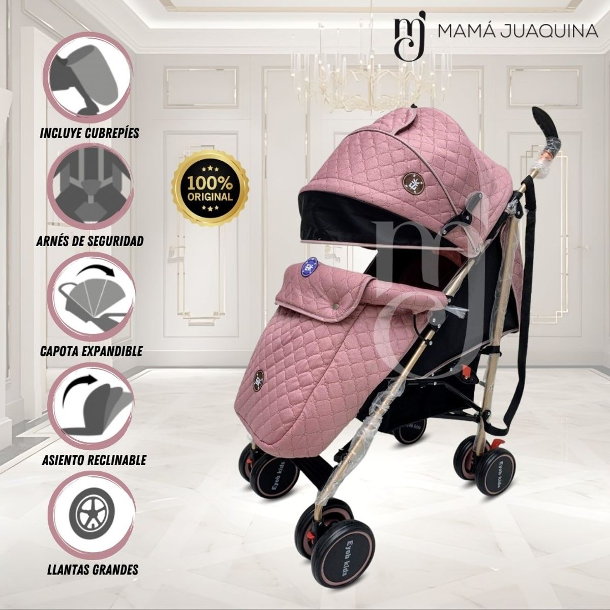 KIDS - Coche Bastón  «ISABEL PRO» Pink