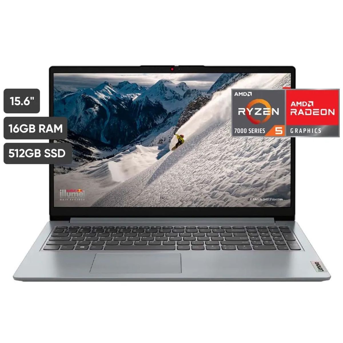 LENOVO - Laptop Lenovo V15-G4 AMD R5 7520U 16gb DDR5 512gb ssd 15.6 Fhd  Grey