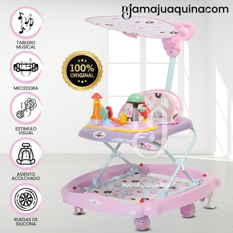 BABY - Andador Musical Didáctico «MUSHROOM» Pink