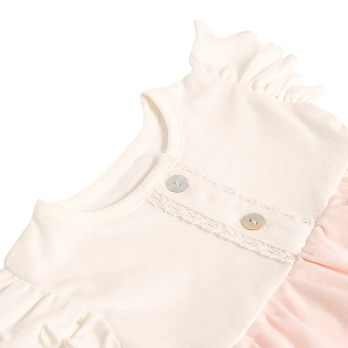 RIKURIY - Vestido Volantes rosa Rikury