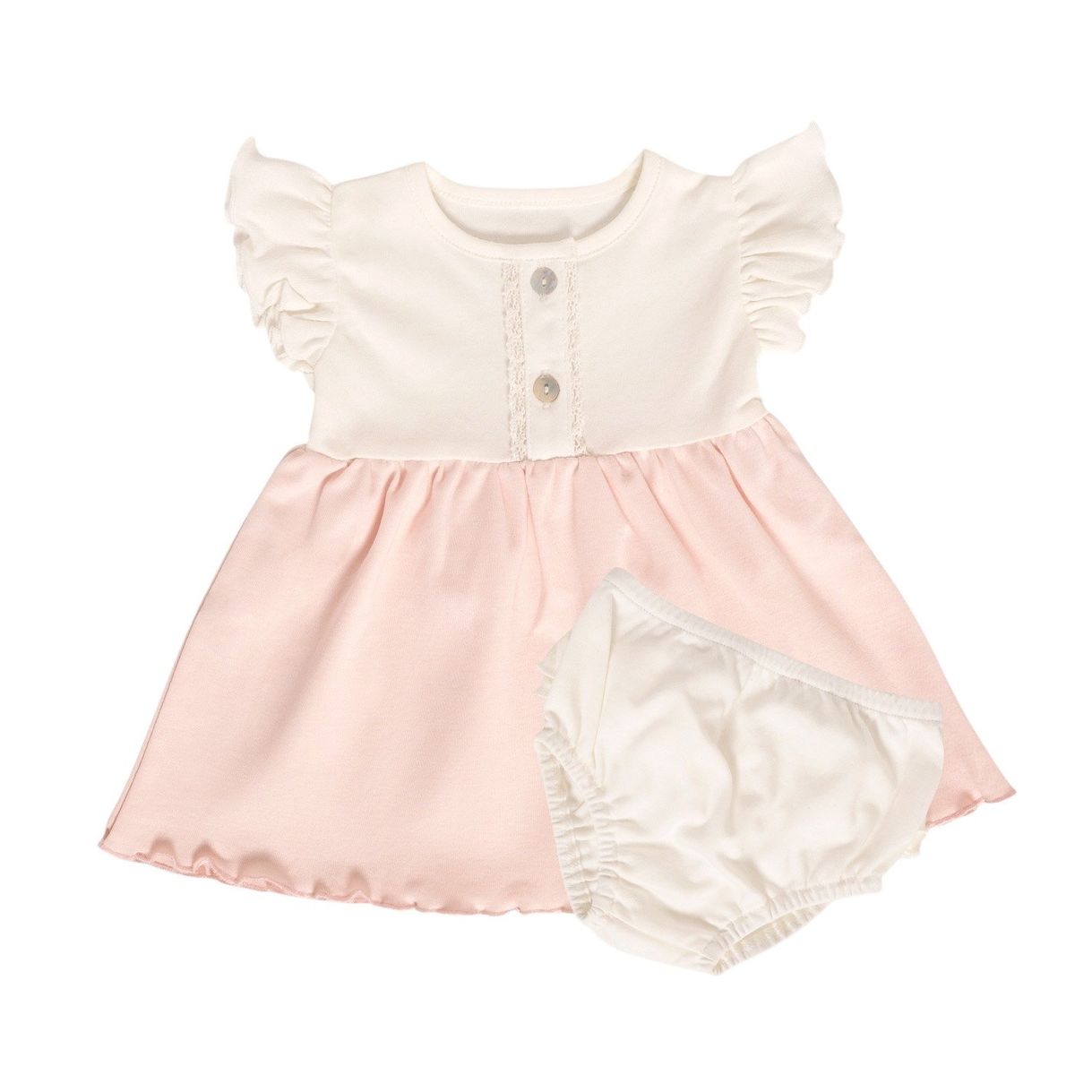 RIKURIY - Vestido Volantes rosa Rikury