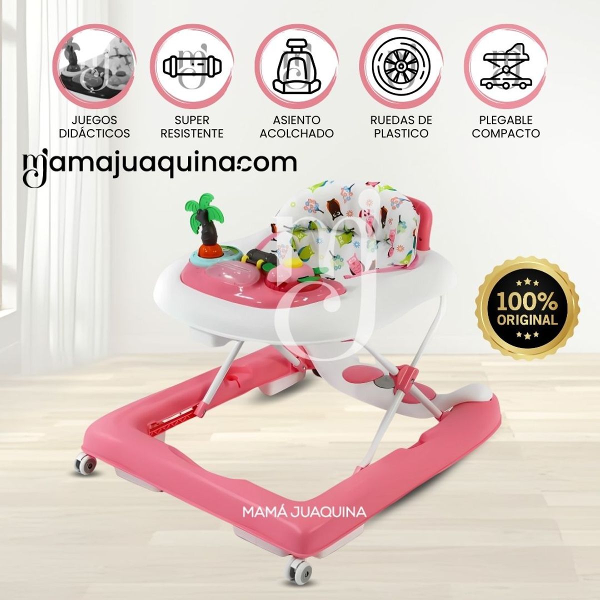 BABY - Andador Didáctico «MyWalkie» Edición Limitada Rosa