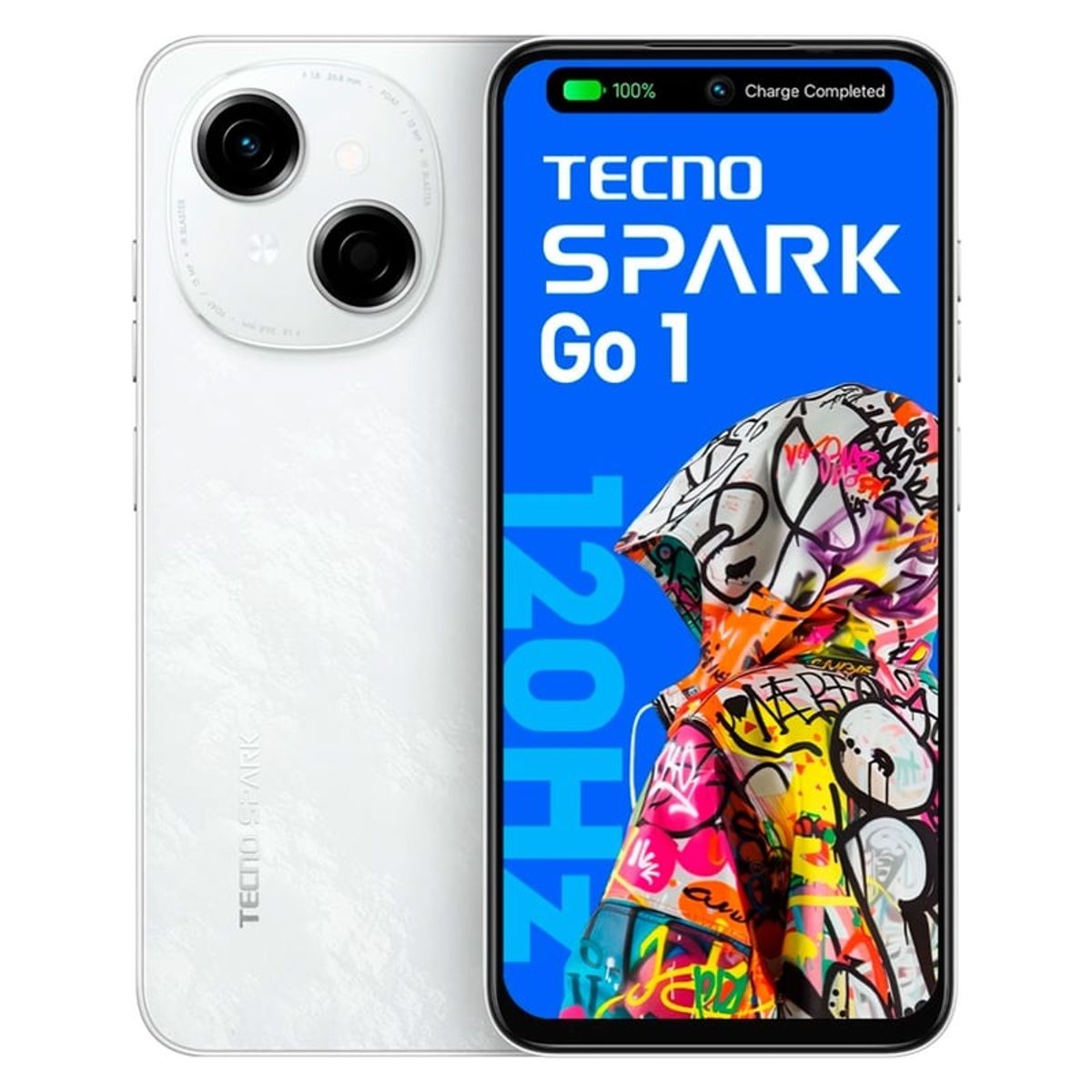 TECNO MOBILE - Tecno Spark Go 1  128GB ROM+ 8GB RAM*(4GB+4GB Extended) / COLOR: GLITTERY WHITE
