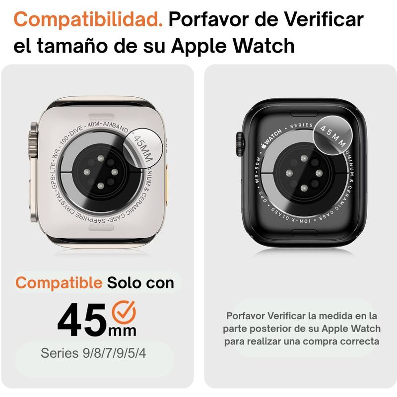 Case Para Apple Watch 45mm de Metal Titanio Ultra Mate OEM