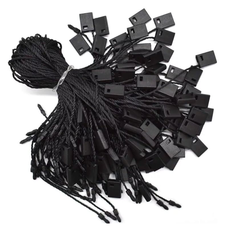 GENERICO - Precinto Manual Pita Sujetador Cordon Negro X1000u Ropa