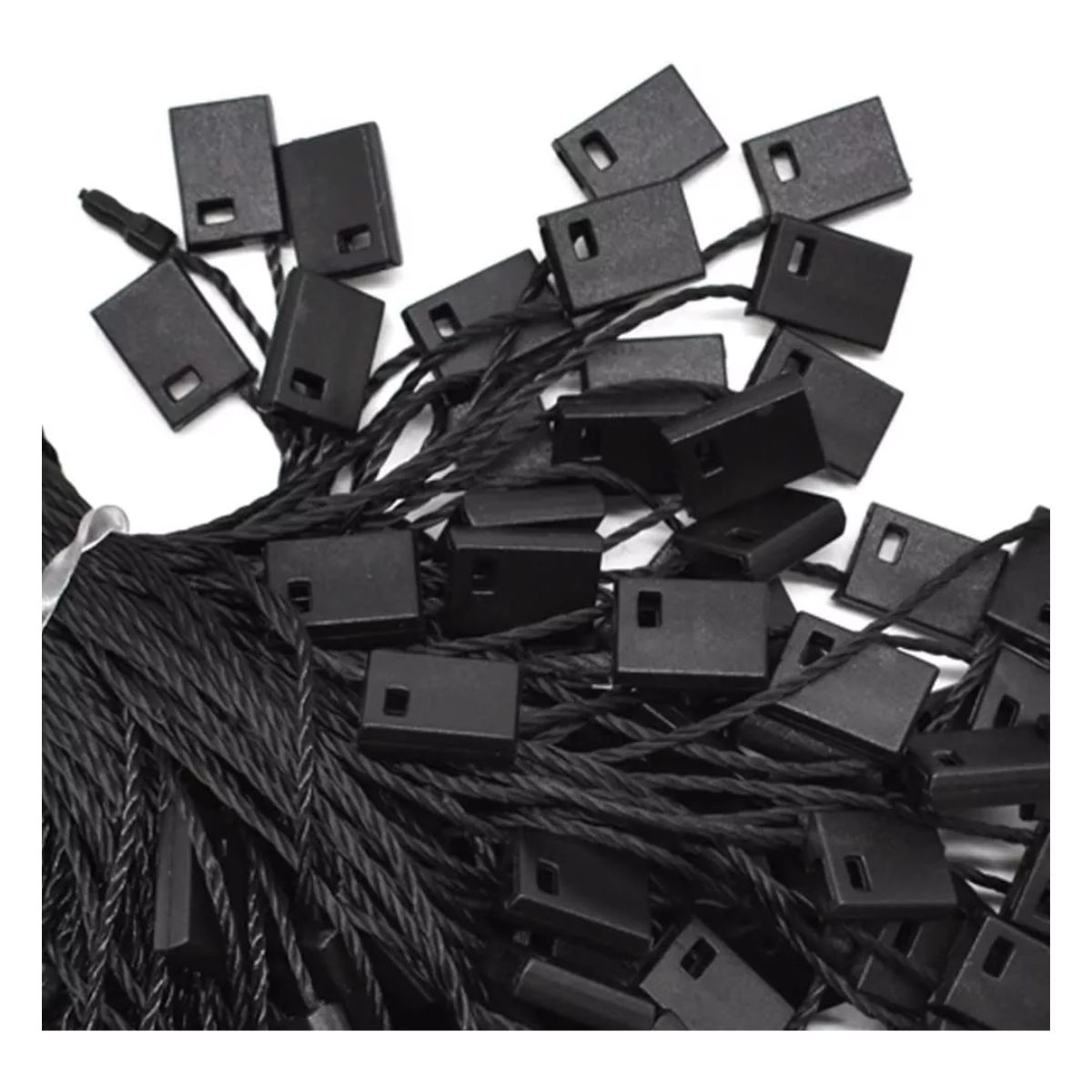 GENERICO - Precinto Manual Pita Sujetador Cordon Negro X1000u Ropa