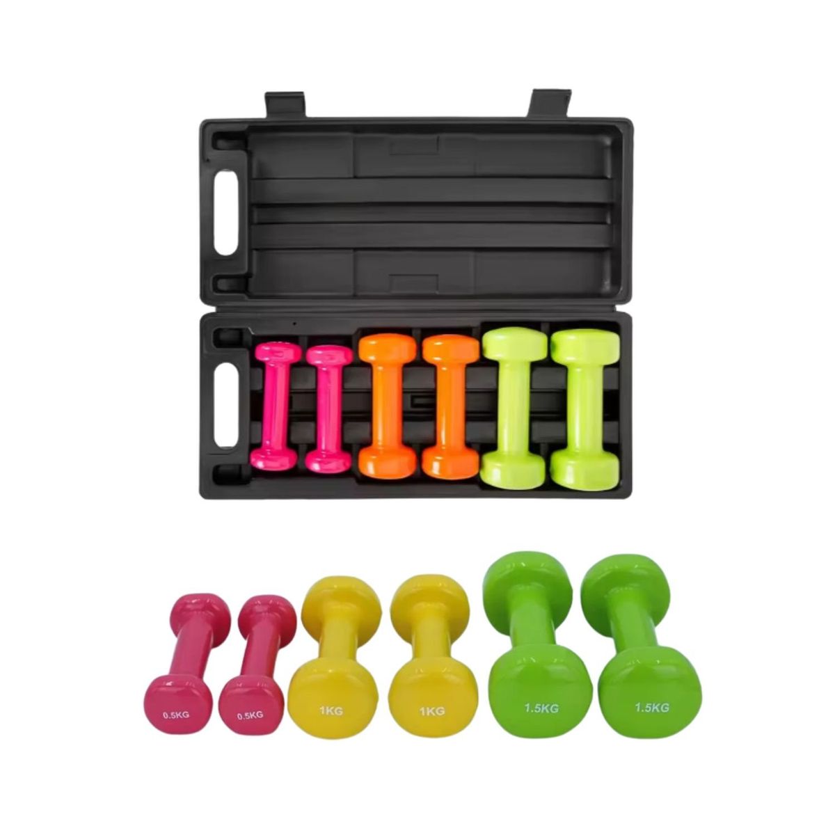 GENERICO - Juego de Mancuernas de Vinil de 6 kg