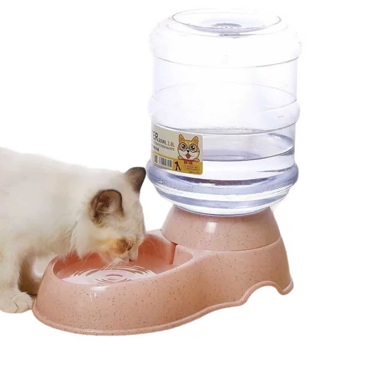 GENERICO - Bebedero Automático Rosado de 3.8 Litros