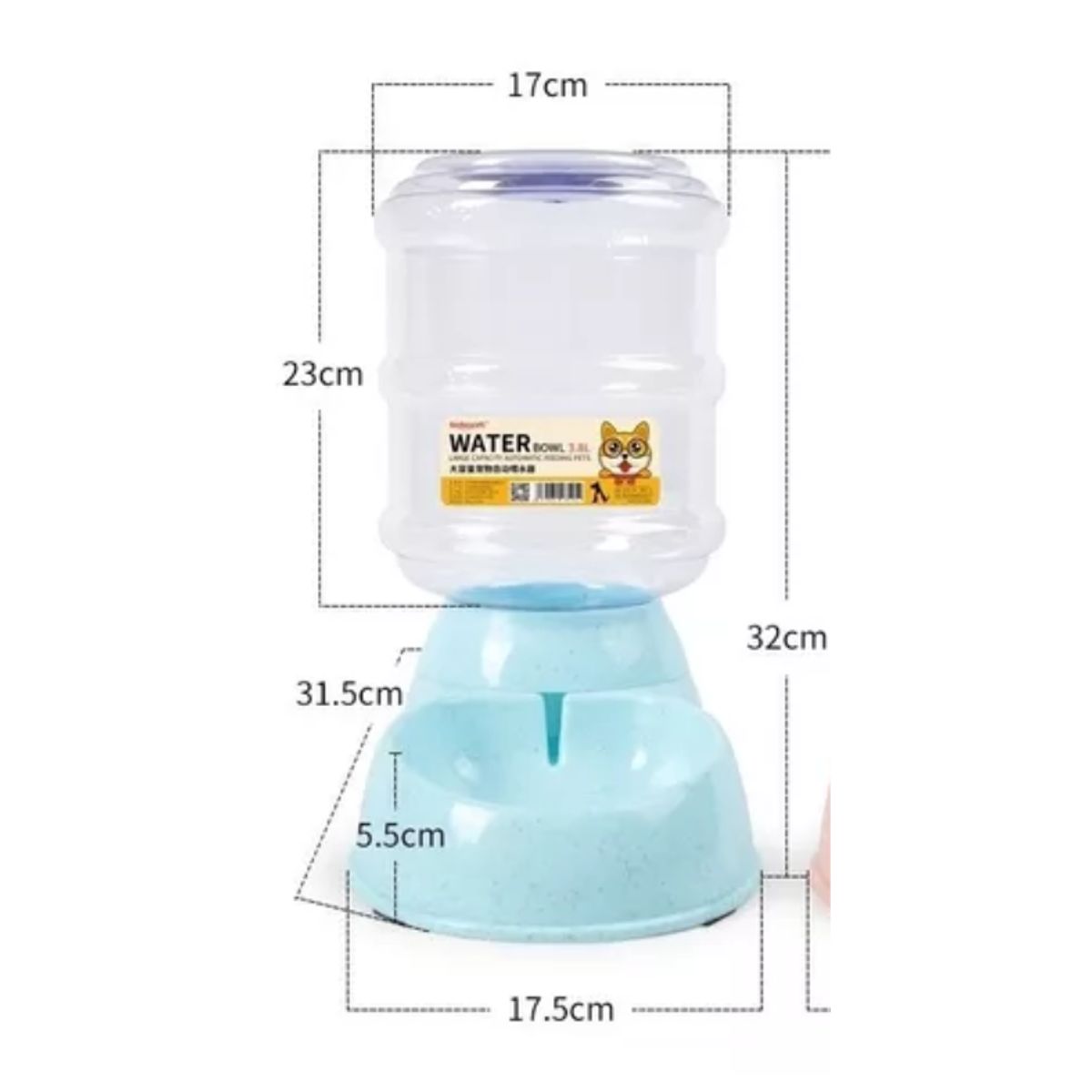 GENERICO - Bebedero Automático Celeste de 3.8 Litros