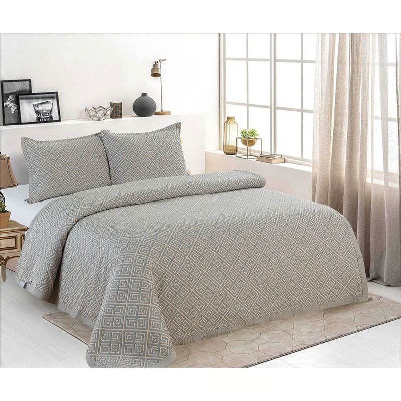 CASATEX - Cubrecama + Fundas de Almohada Queen - 100% Algodón