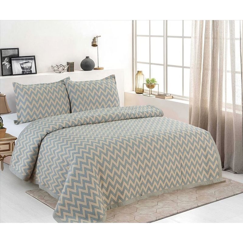 CASATEX - Cubrecama + Fundas de Almohada Queen - 100% Algogdón