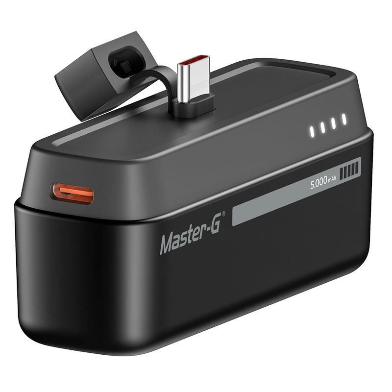 MASTER G - Power Bank Mini Master-G 5000mAh Tipo C Power Delivery Negro