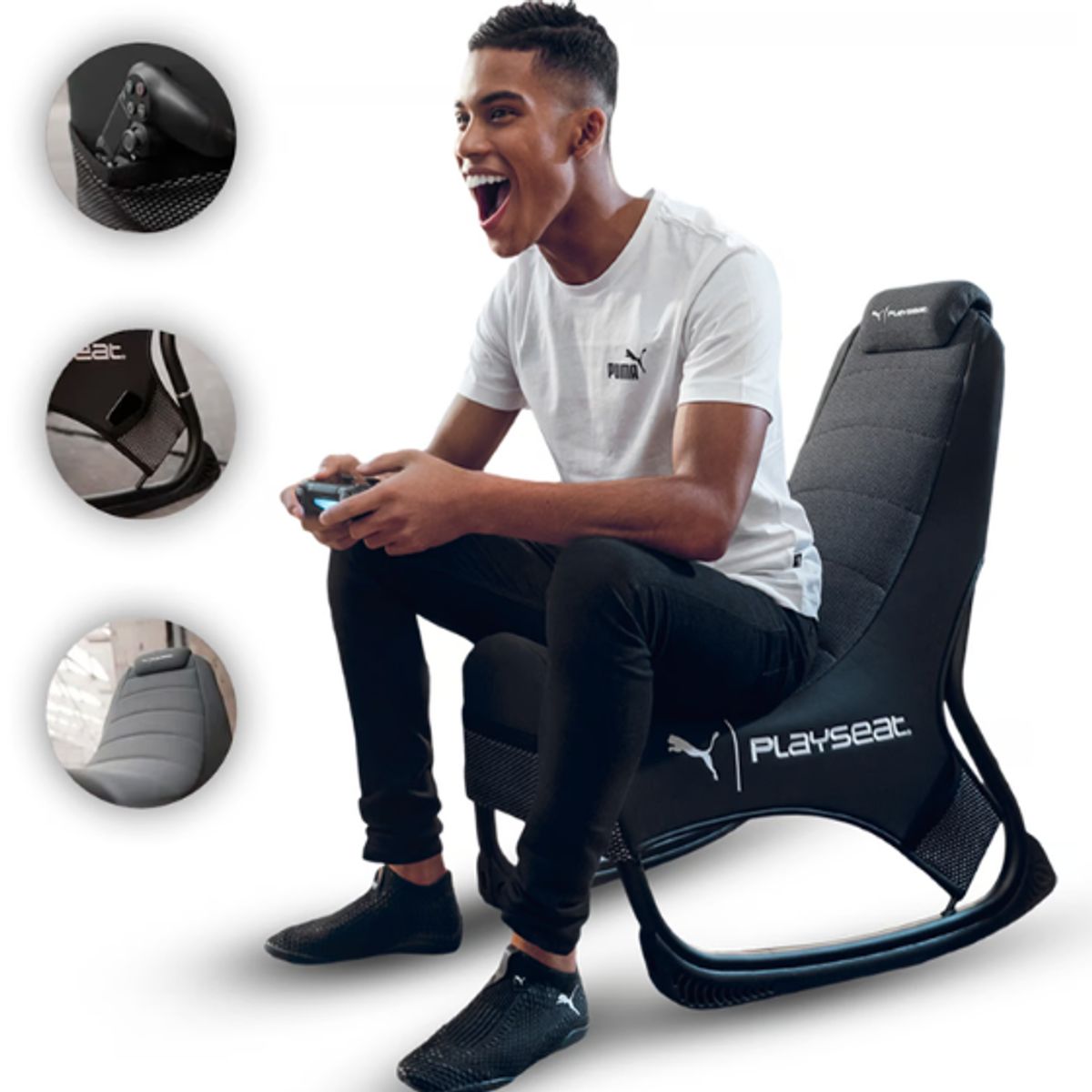 LOGITECH - Silla Gamer Playseat Puma Gaming Active - Negro