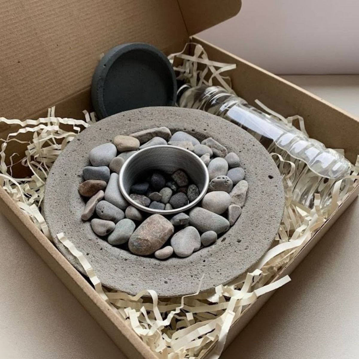 GENERICO - Fogón de Concreto Chimenea Portátil Ecológica Gris