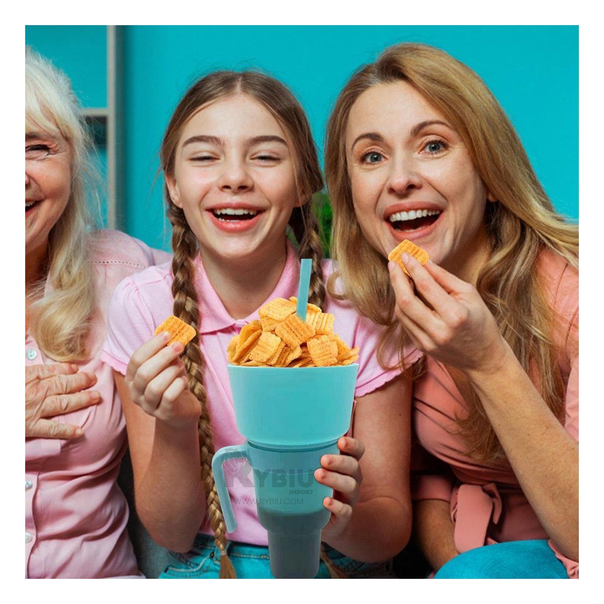 RYBIU IMPORT - Vaso para Gaseosas en Verde Agua Y+Regalo Agendita