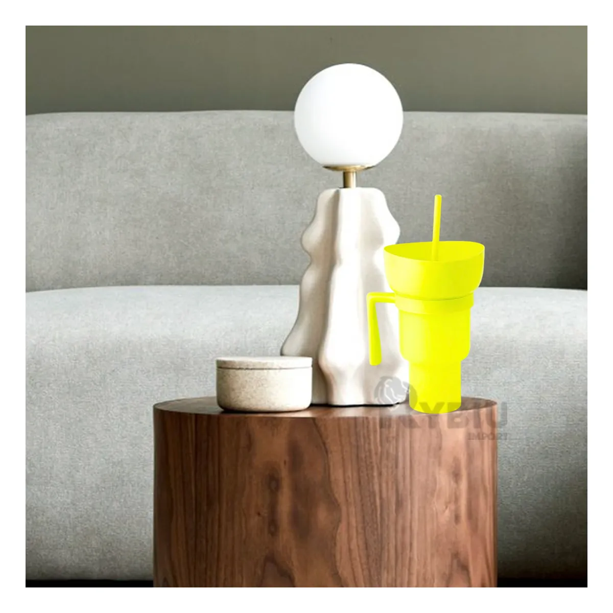 RYBIU IMPORT - Vaso para Liquidos en Color Amarillo Y+Regalo Stickers