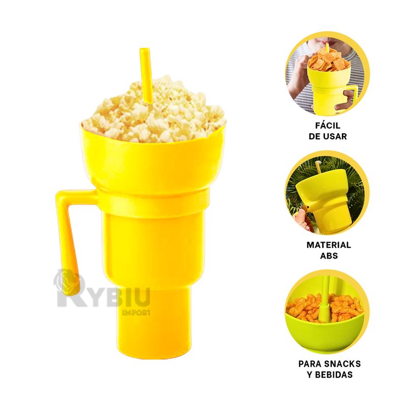 RYBIU IMPORT - Vaso para Dulces en Color Amarillo Y+Papel de Regalo