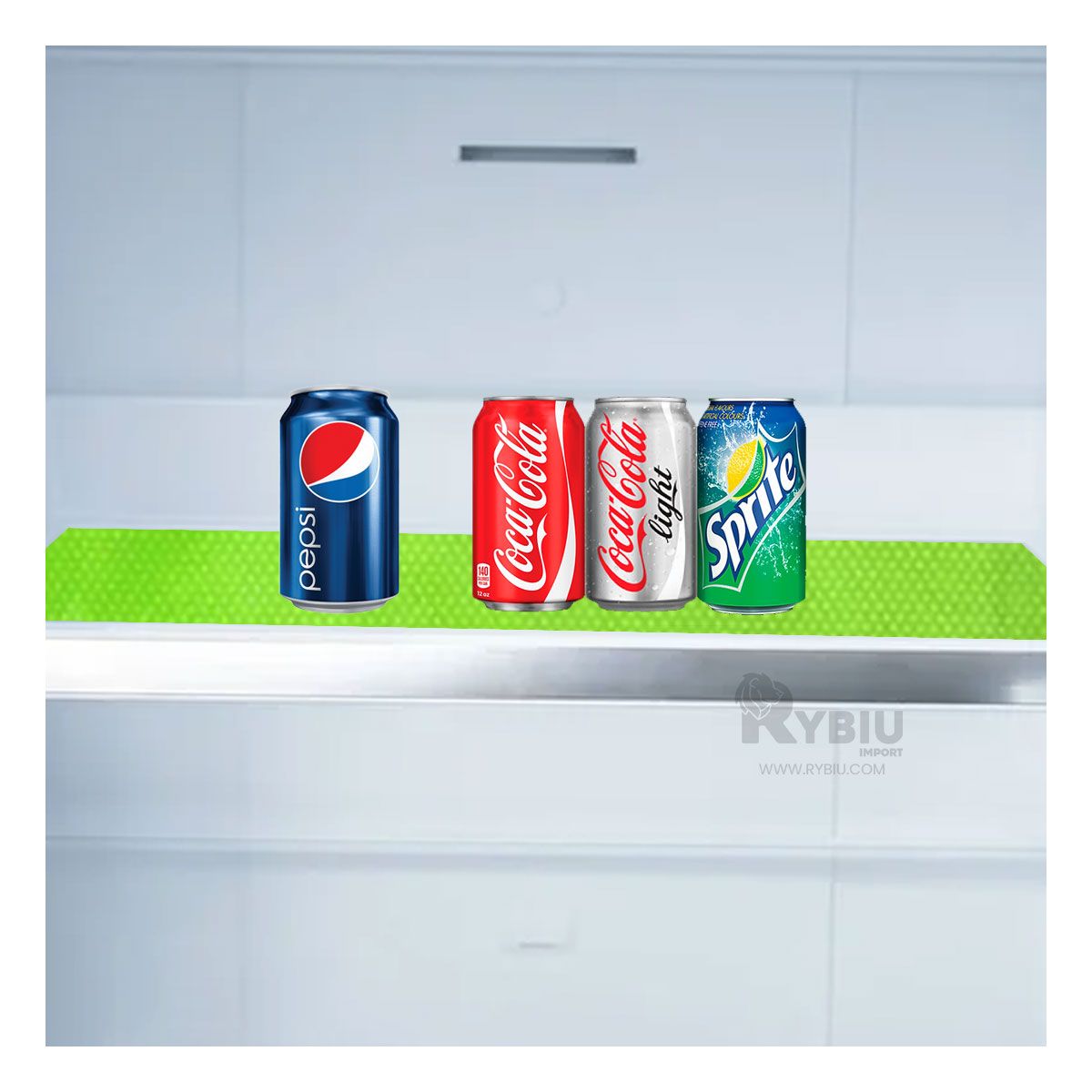 RYBIU IMPORT - Set de 4 Alfombrillas Inmpermeables 29x45 cm de Verde