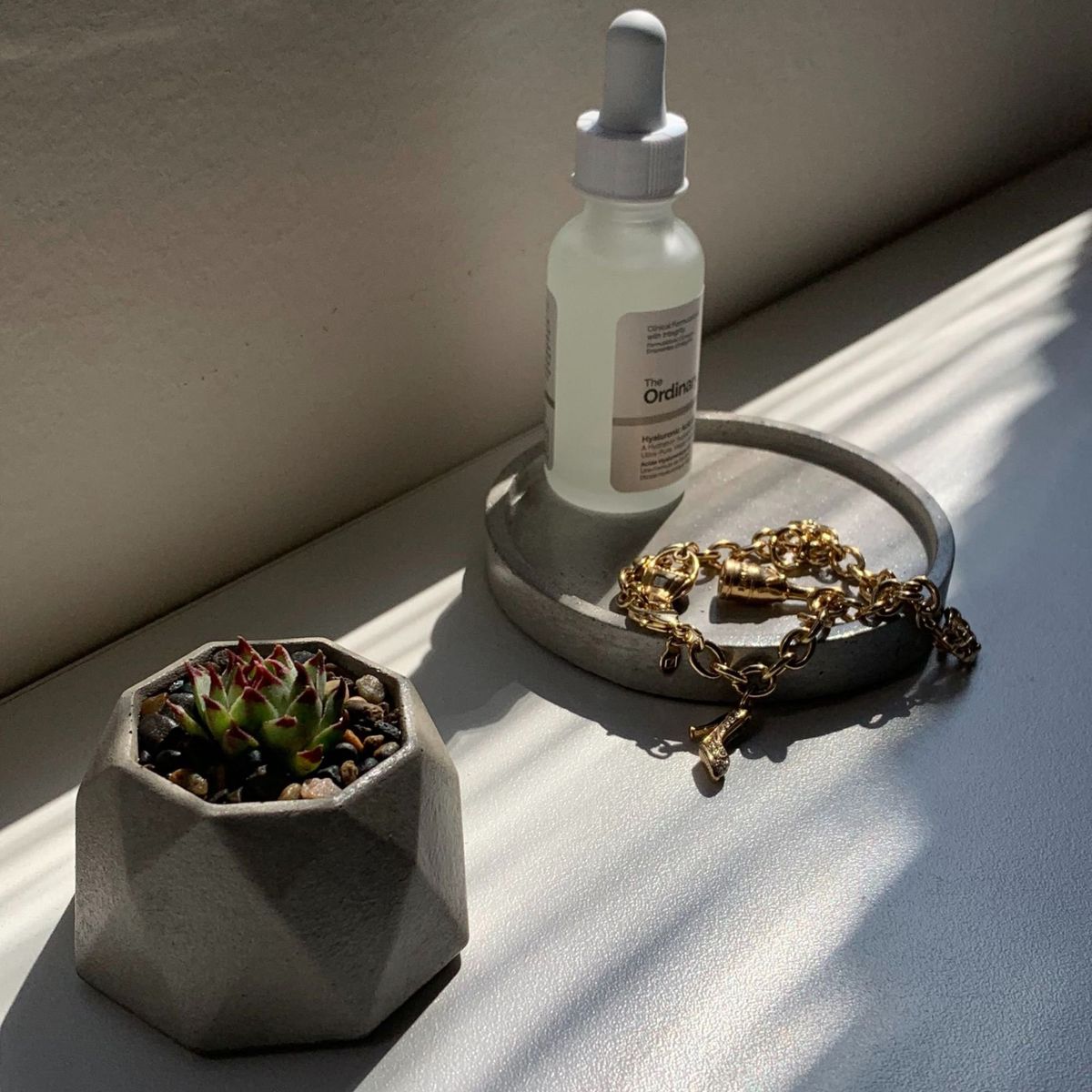 GENERICO - Regalo Set de Platillo de Concreto Maceta