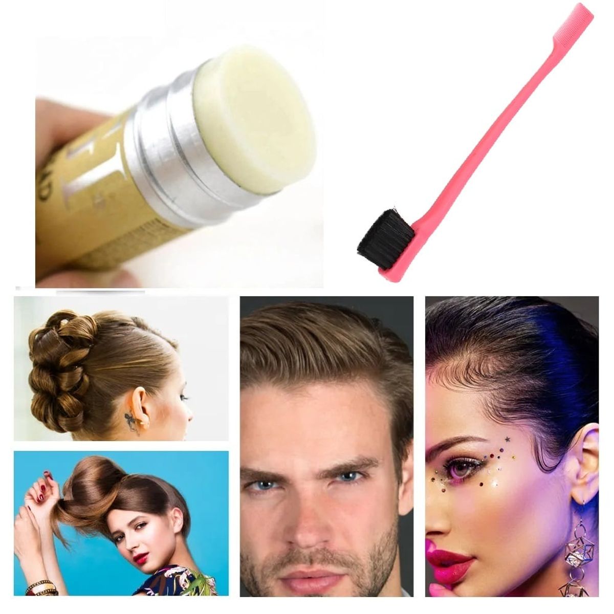 GENERICO - Barra de Cera para Peinado  Sin Frizz Natural Unisex + Peine Aplicador