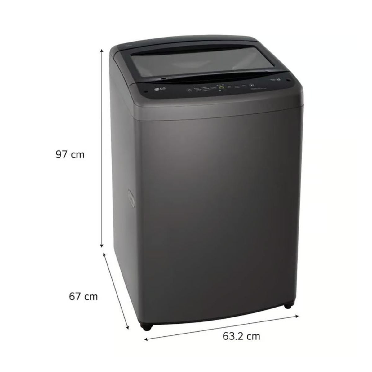 LG - Lavadora LG TurboDrum de 16KG WT16BVTB Negro