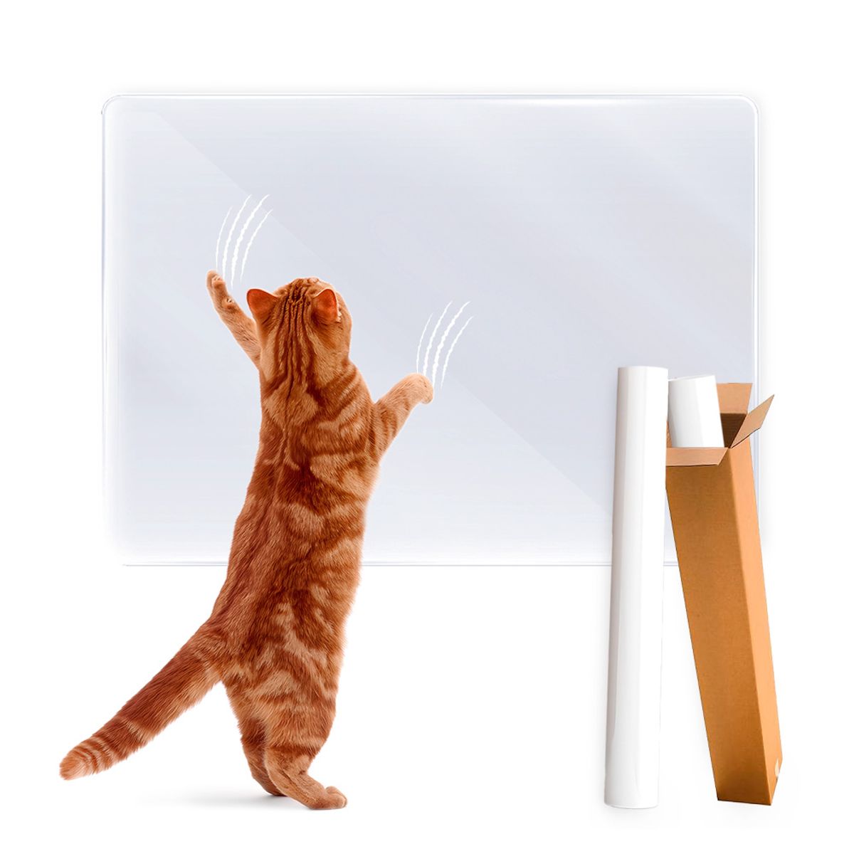 KELLER - Vinilo Protector Transparente con Adhesivo AntiArañaduras 45X30 CM KL6