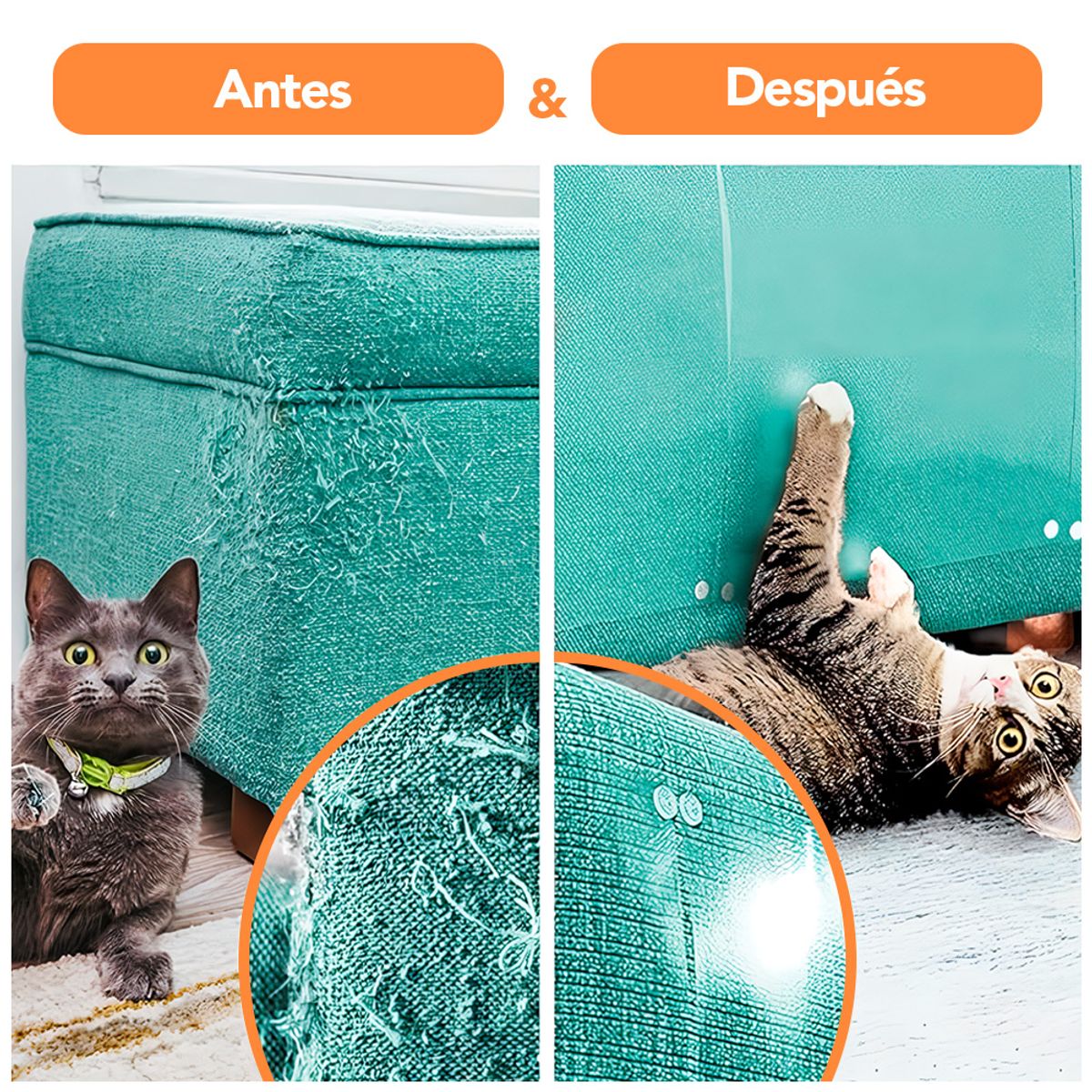 KELLER - Vinilo Protector Transparente con Adhesivo AntiArañaduras 45X30 CM KL6