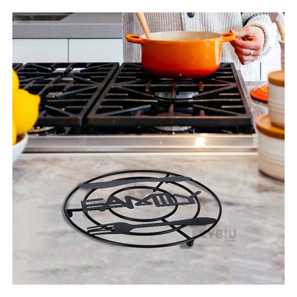 GENERICO - Posa Ollas Facil de Limpiar en Tono Negro Y+Regalo Agendita