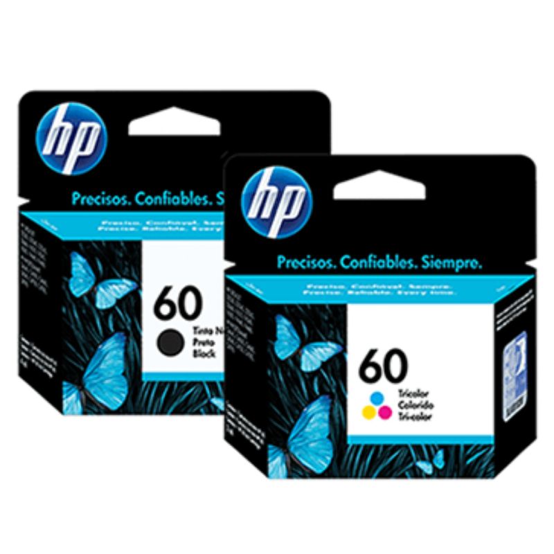 HP - Pack de Cartuchos de Tinta HP 60 Negro y 60 Tricolor Original