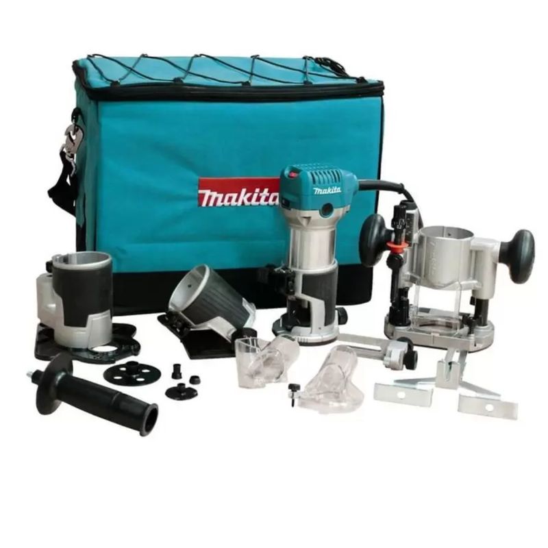 MAKITA - Ruteadora Fresadora Makita  710w + Set Bases Rt0700cx3