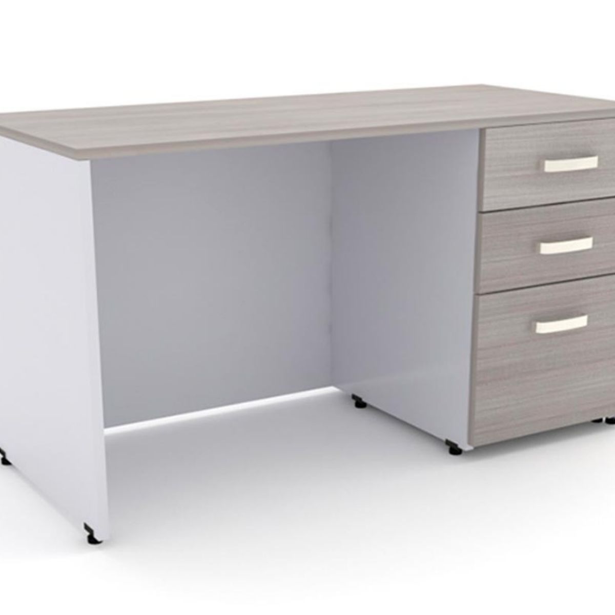 NACION MUEBLES - ESCRITORIO NACION MUEBLE NEWMAN EJECUTIVA COLOR GRIS