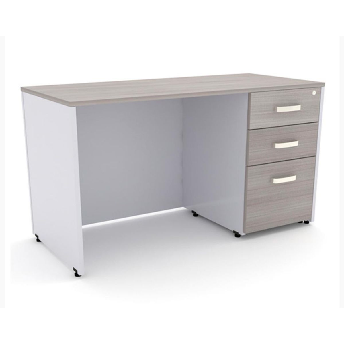 NACION MUEBLES - ESCRITORIO NACION MUEBLE NEWMAN EJECUTIVA COLOR GRIS