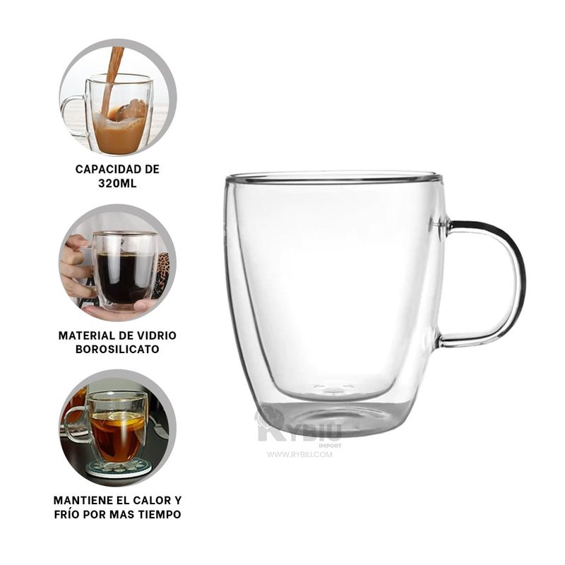 RYBIU IMPORT - Vaso para Manzanilla en Tranparente Y+Ligas de Regalo