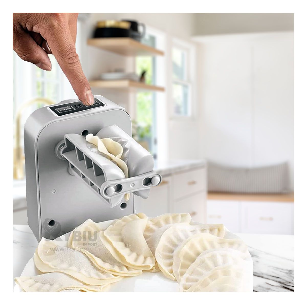 RYBIU IMPORT - Maquina para Hacer las Empanadas en Color Blanco