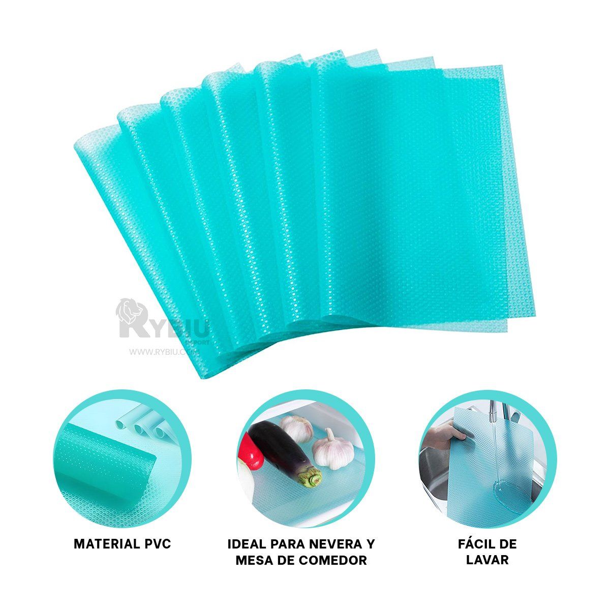 RYBIU IMPORT - Pack de Utilidad en Color Celeste Y+Post-it Adhesivos