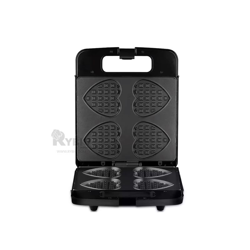 GENERICO - Waflera Practica para 4 Waffles Tono Negro Y+Regalo Agendita