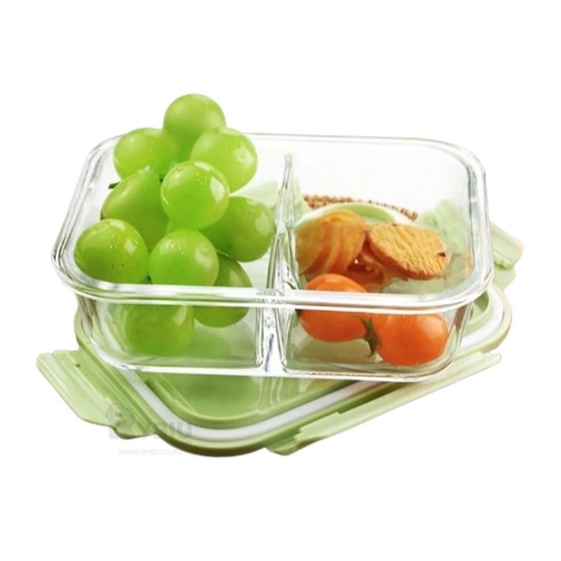 RYBIU IMPORT - Recipiente Sofisticado con Tapa de Verde Y+Gift Stickers