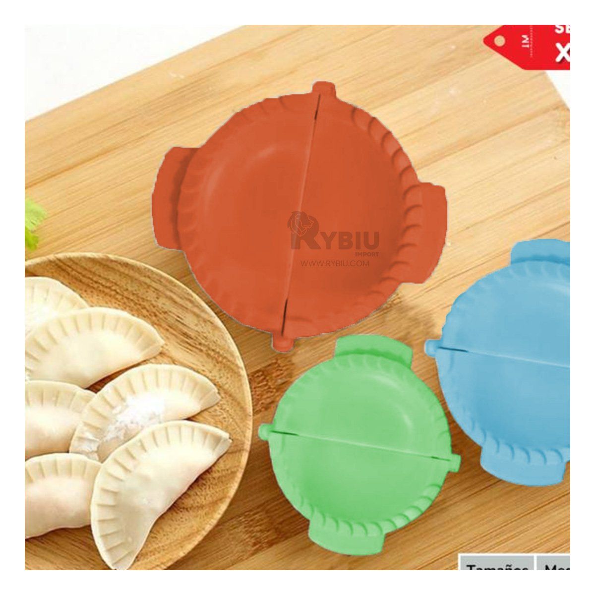 RYBIU IMPORT - Set Practico de Moldes de Empanadas de Multicolor